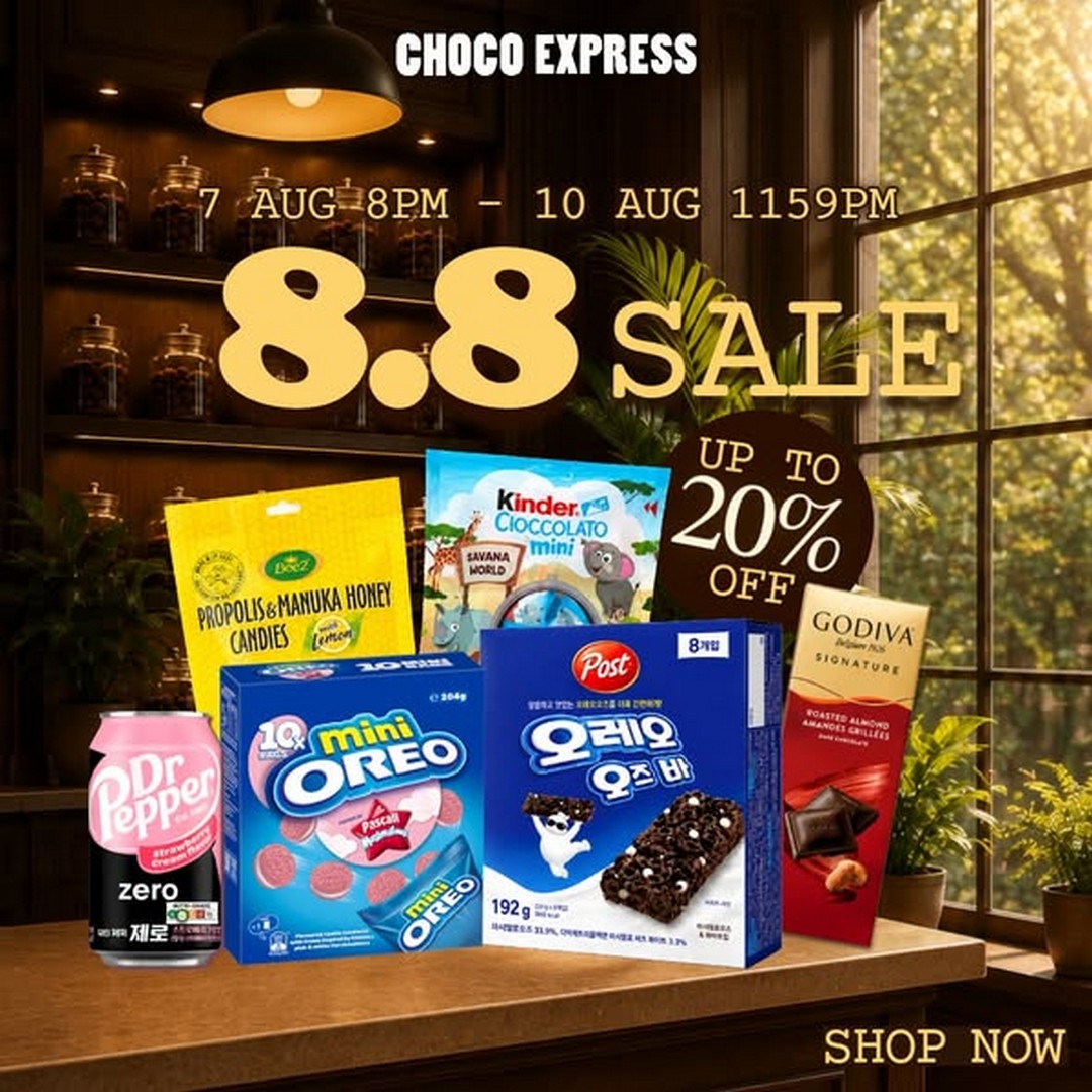 ChocoExpress-8.8-Sale-Promotion-Enjoy-Storewide-Savings 7-10 August 2026: ChocoExpress 8.8 Sale Promotion, Enjoy Storewide Savings Up to 20% OFF on Snacks and Teacher’s Day Gift Sets