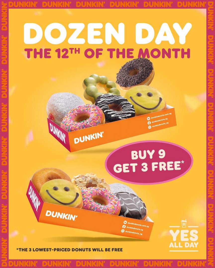 Dunkin-Donuts-Buy-9-Get-3-FREE-Promotion 12 August 2026: Dunkin' Donuts Buy 9 Get 3 FREE Promotion: Dozen Day Donut Special Offer