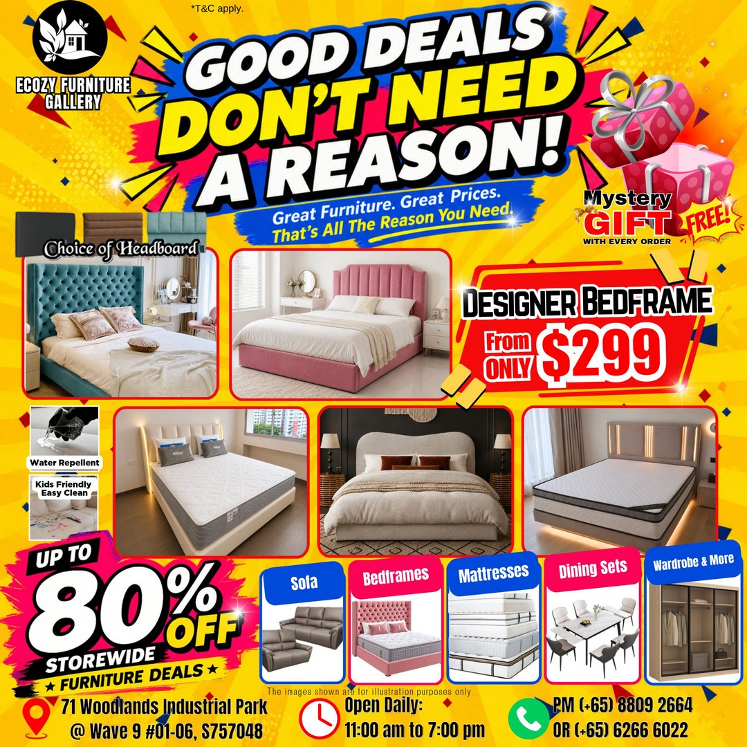 Ecozy-Furniture-Gallery-Up-to-80-Off-1 26 August 2026 onwards: Ecozy Furniture Gallery: Up to 80% Off “Msia Factory Prices” Furniture Promotion in Singapore