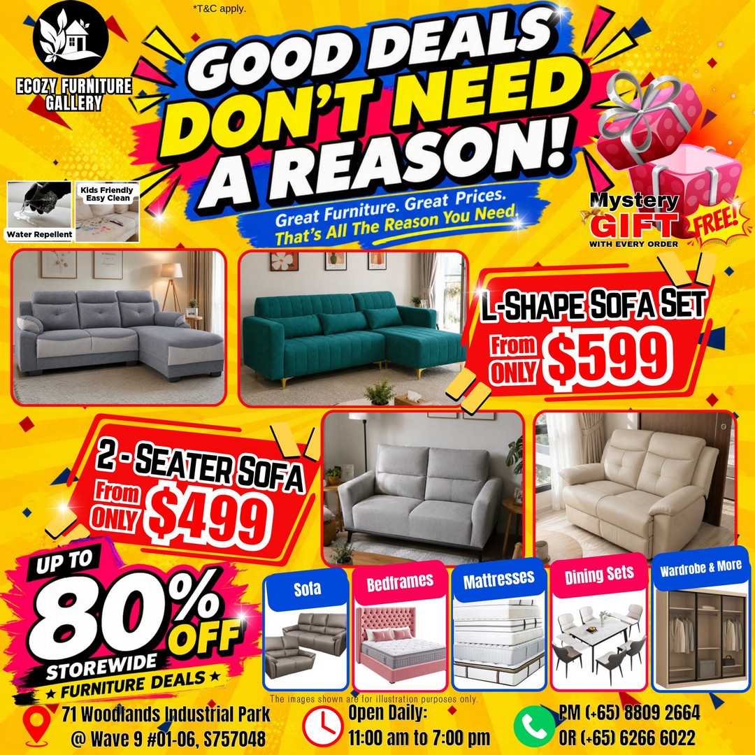 Ecozy-Furniture-Gallery-Up-to-80-Off-4 26 August 2026 onwards: Ecozy Furniture Gallery: Up to 80% Off “Msia Factory Prices” Furniture Promotion in Singapore