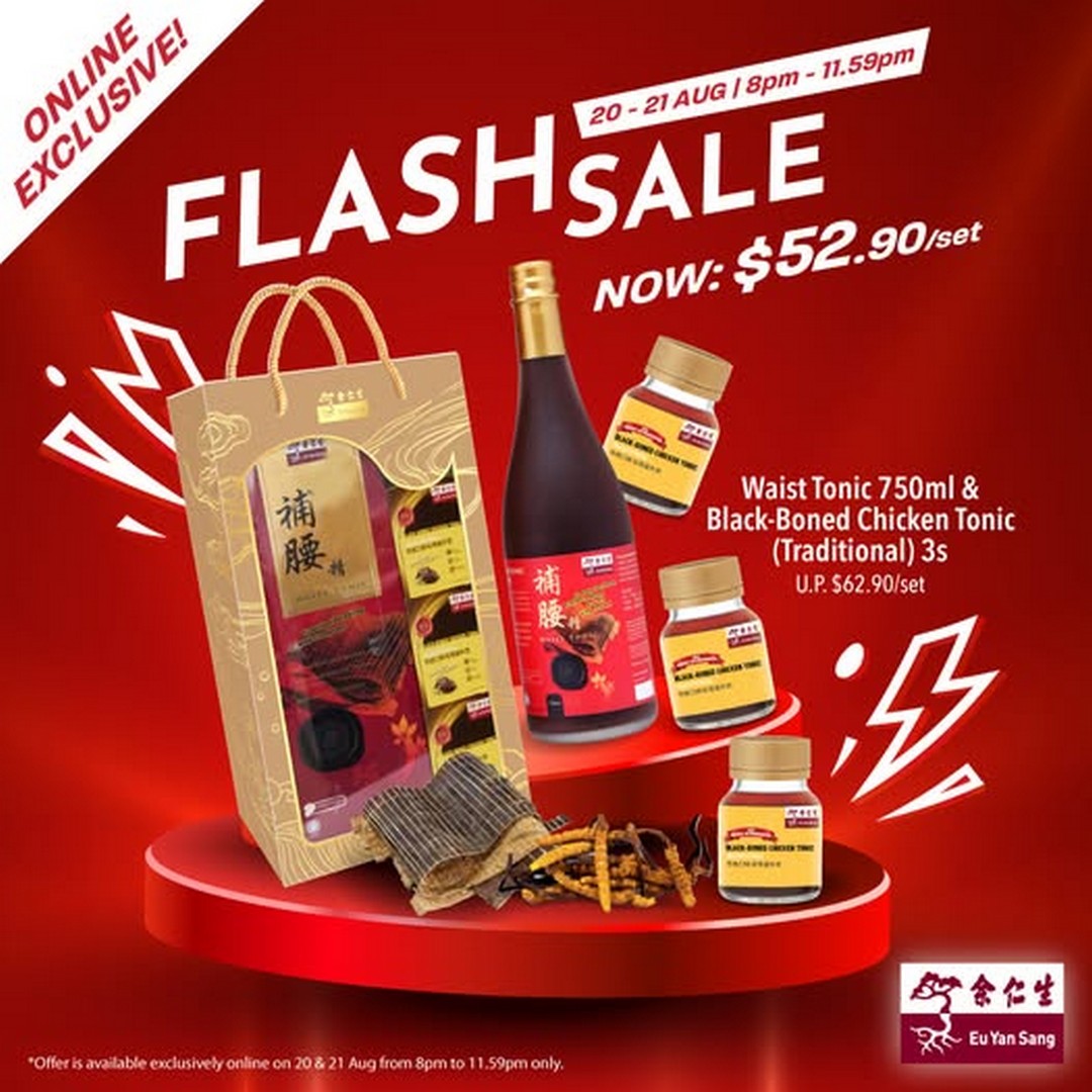 Eu-Yan-Sang-Singapore-4-Hour-Online-Exclusive-Flash-Sale 20-21 August 2026: Eu Yan Sang Singapore: 4-Hour Online Exclusive Flash Sale Promotion on Waist Tonic and Black-Boned Chicken Gift Set