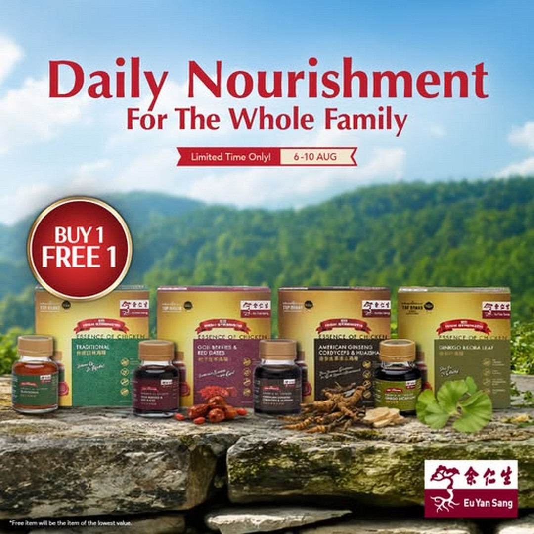 Eu-Yan-Sang-Singapore-Buy-1-Free-1-Promotion Now till 10 August 2026: Eu Yan Sang Singapore Buy 1 Free 1 Promotion on Selected Essence of Chicken – Stock Up on Daily Nourishment and Enjoy Great Savings