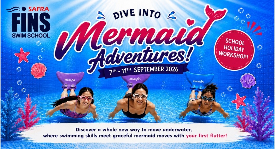 FINS-Swim-School-Mermaid-Junior-Swimming-Programme 7-11 September 2026: FINS Swim School: Mermaid Junior Swimming Programme with Up to 10% Off Explorer Journey Bundle at SAFRA Toa Payoh: Promotion