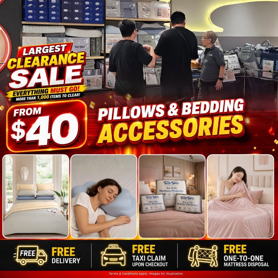 Four-Star-Mattress-Largest-Clearance-Sale-at-SAFRA-Choa-Chu-Kang-5 27-30 August 2026: Four Star Mattress Largest Clearance Sale at SAFRA Choa Chu Kang – Up to 90% Off Mattresses, Beds, Sofas & More