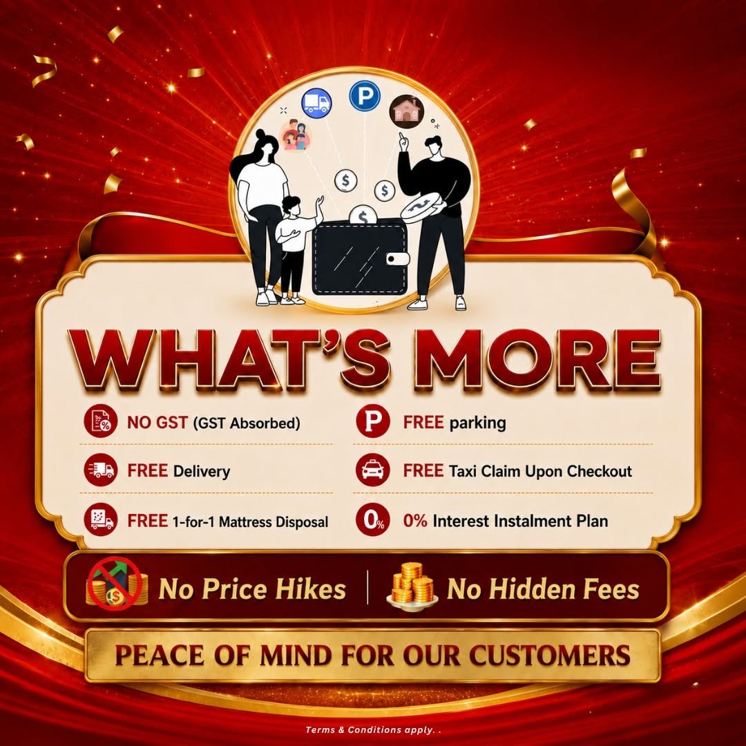 Four-Star-Mattress-Largest-Clearance-Sale-at-SAFRA-Choa-Chu-Kang-7 27-30 August 2026: Four Star Mattress Largest Clearance Sale at SAFRA Choa Chu Kang – Up to 90% Off Mattresses, Beds, Sofas & More