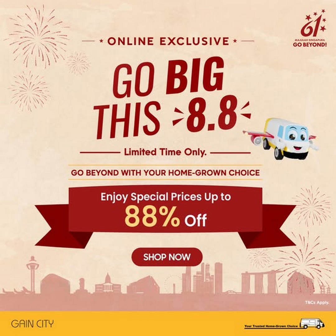 Gain-City-8.8-Sale-Promotion-With-Up-To-88-Off 3-9 August 2026: Gain City: 8.8 Sale Promotion With Up To 88% Off Online Exclusive Deals On Electronics And Home Appliances