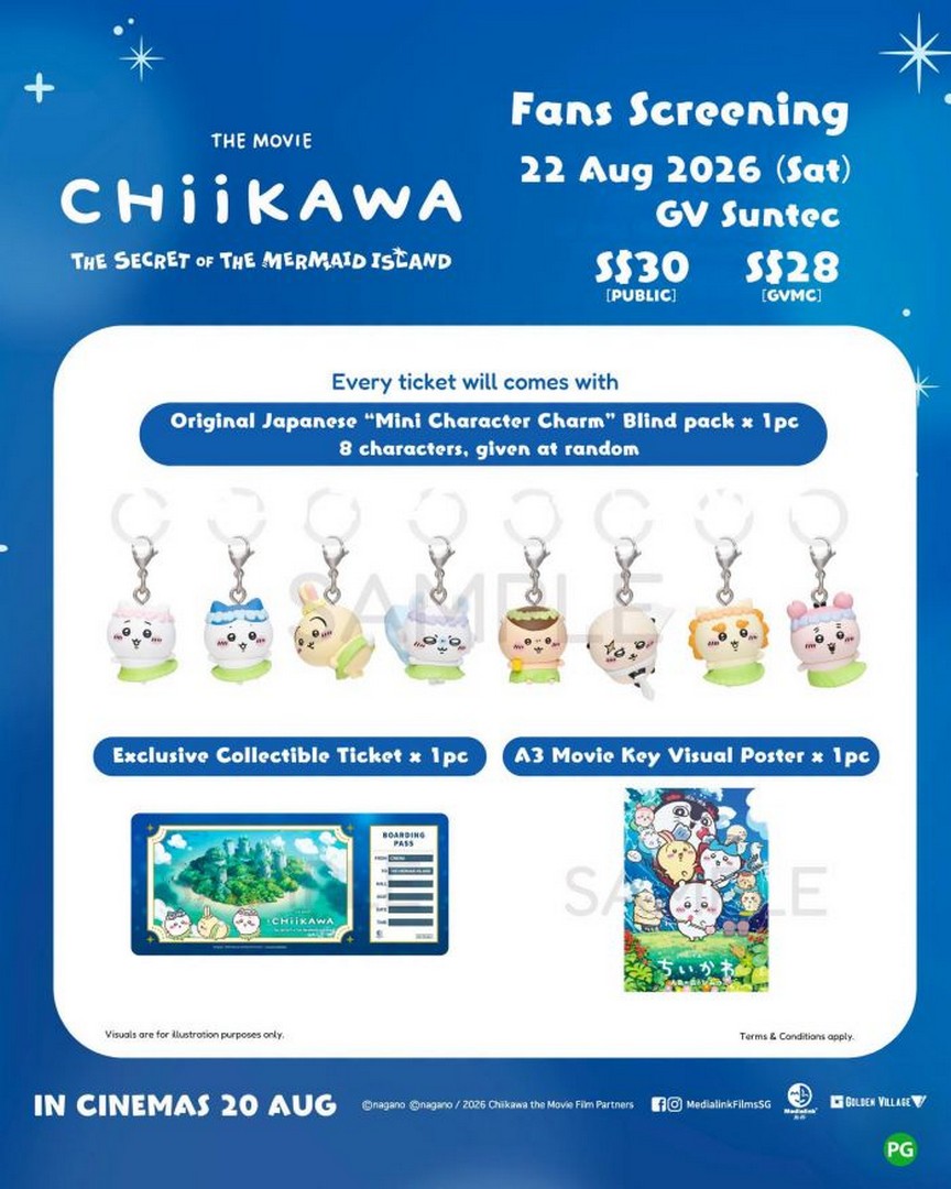 Golden-Village-Chiikawa-The-Movie 14-22 August 2026: Golden Village Chiikawa The Movie: The Secret Of The Mermaid Island Fans Screening Promotion with Exclusive Japanese Merchandise at Suntec City