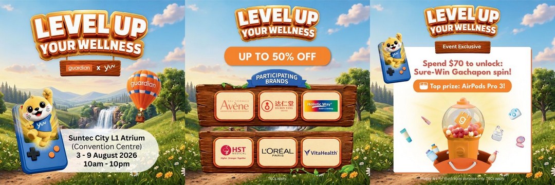 Guardian-Singapore-Enjoy-Up-To-50-Off-Wellness-Deals 3-9 August 2026: Guardian Singapore: Enjoy Up To 50% Off Wellness Deals And Win Exciting Prizes At Suntec City