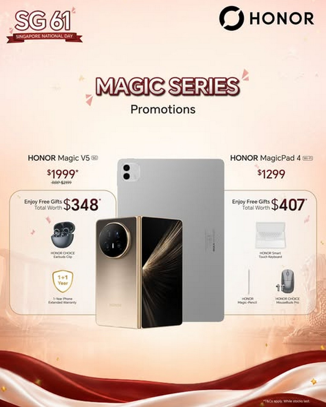 HONOR-Singapore-SG61-National-Day-Promotion-3 14-31 August 2026: HONOR Singapore: SG61 National Day Promotion – Enjoy Up to $200 Savings, Rebates and Free Gifts