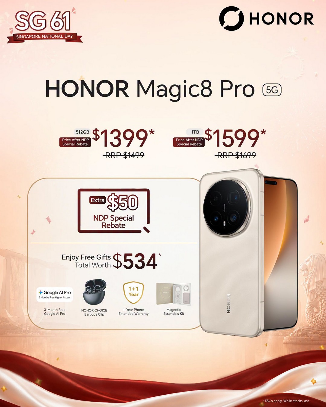 HONOR-Singapore-SG61-National-Day-Promotion-4 14-31 August 2026: HONOR Singapore: SG61 National Day Promotion – Enjoy Up to $200 Savings, Rebates and Free Gifts