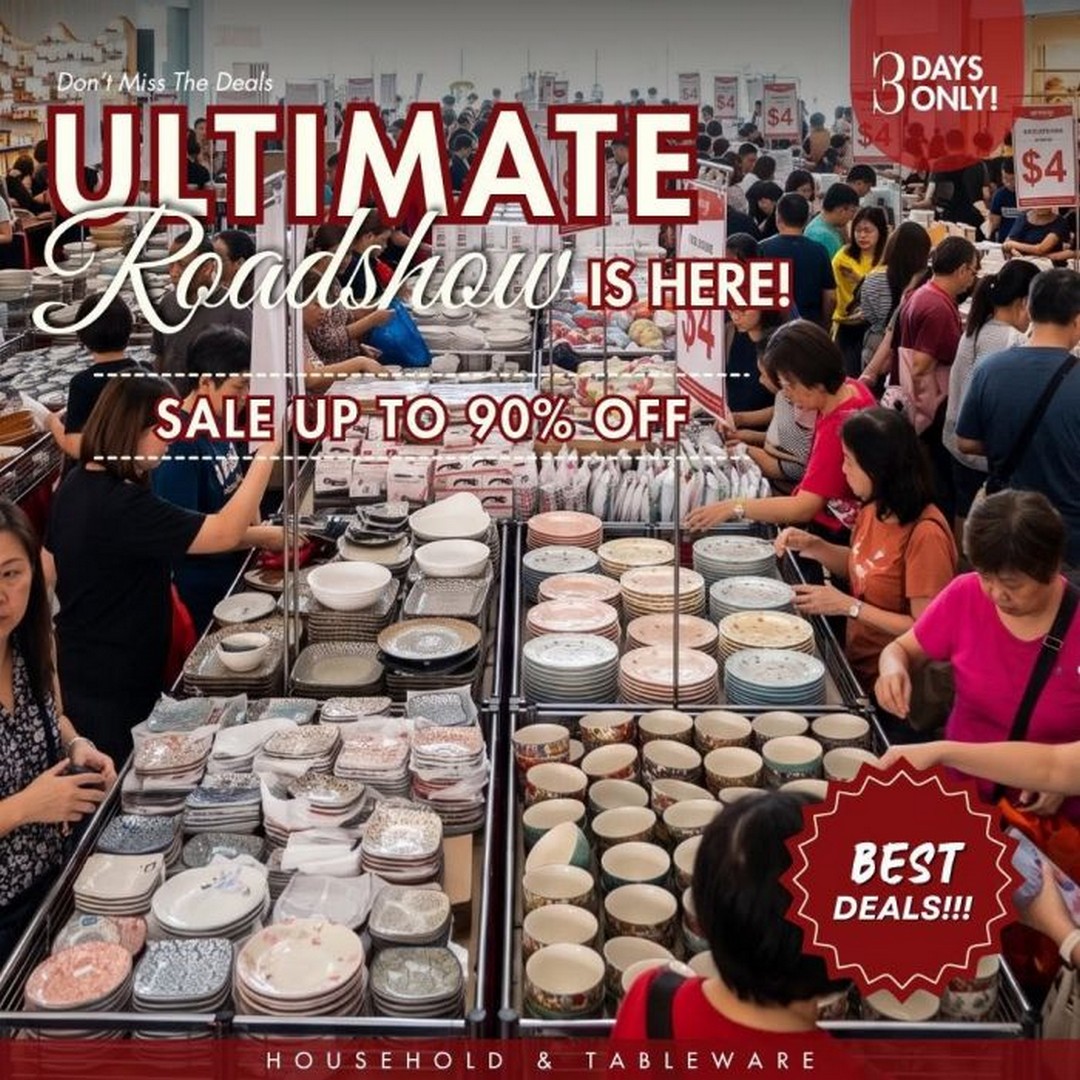 HOUZE-Ultimate-Roadshow-Sale-at-SAFRA-Tampines 27-30 August 2026: HOUZE Ultimate Roadshow Sale at SAFRA Tampines: Up to 90% OFF on Household & Tableware