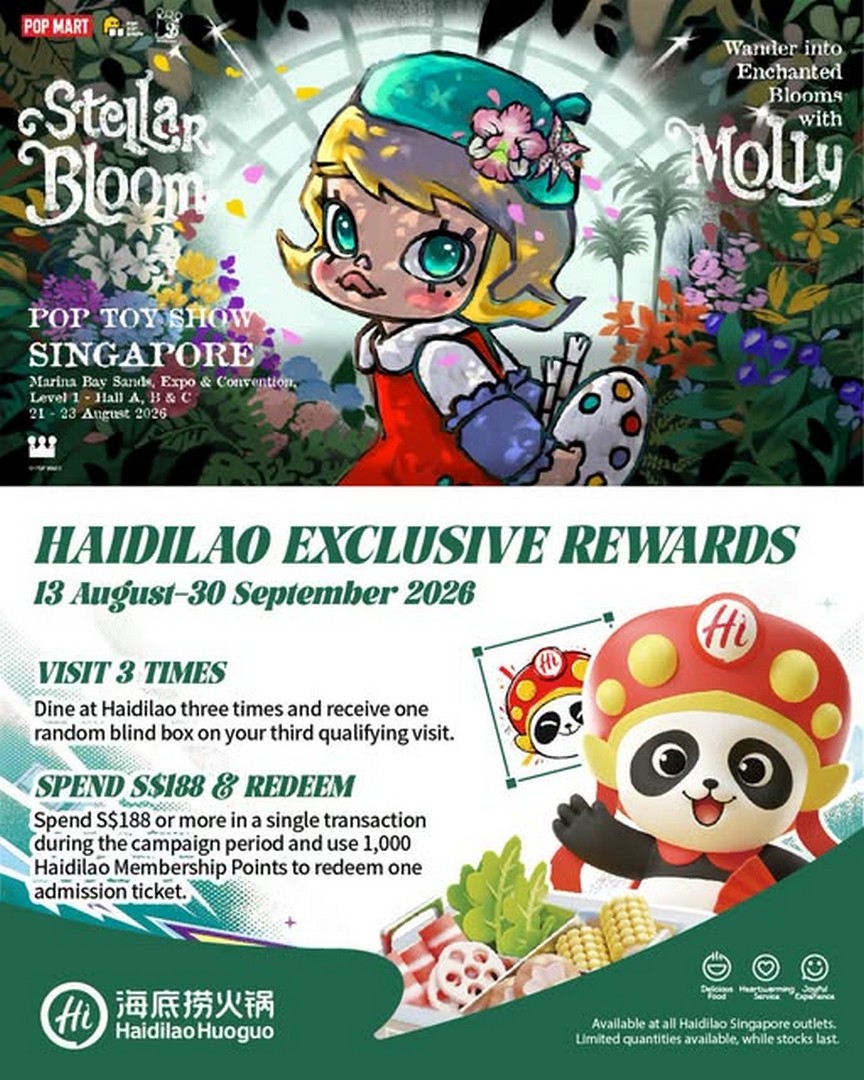 Haidilao-Singapore-POP-TOY-SHOW-Singapore-Exclusive-Rewards 13 August-30 September 2026: Haidilao Singapore: POP TOY SHOW Singapore Exclusive Rewards and Blind Box Promotion