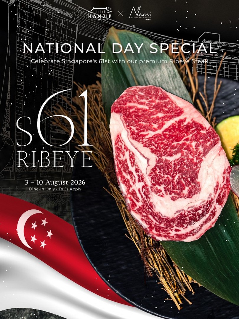 Hanjip-Korean-Grill-House-National-Day-Ribeye-Steak-Promotion 3-10 August 2026: Hanjip Korean Grill House: National Day Ribeye Steak Promotion at $61, Limited-Time Dine-In Special at Clarke Quay
