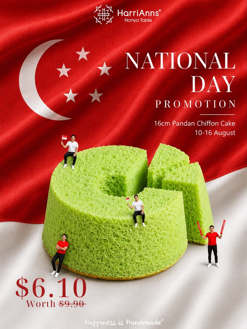 HarriAnns-Nonya-Table-6.10-SG61-Pandan-Chiffon-Cake-Promotion 10-16 August 2026: HarriAnns Nonya Table: $6.10 SG61 Pandan Chiffon Cake Promotion