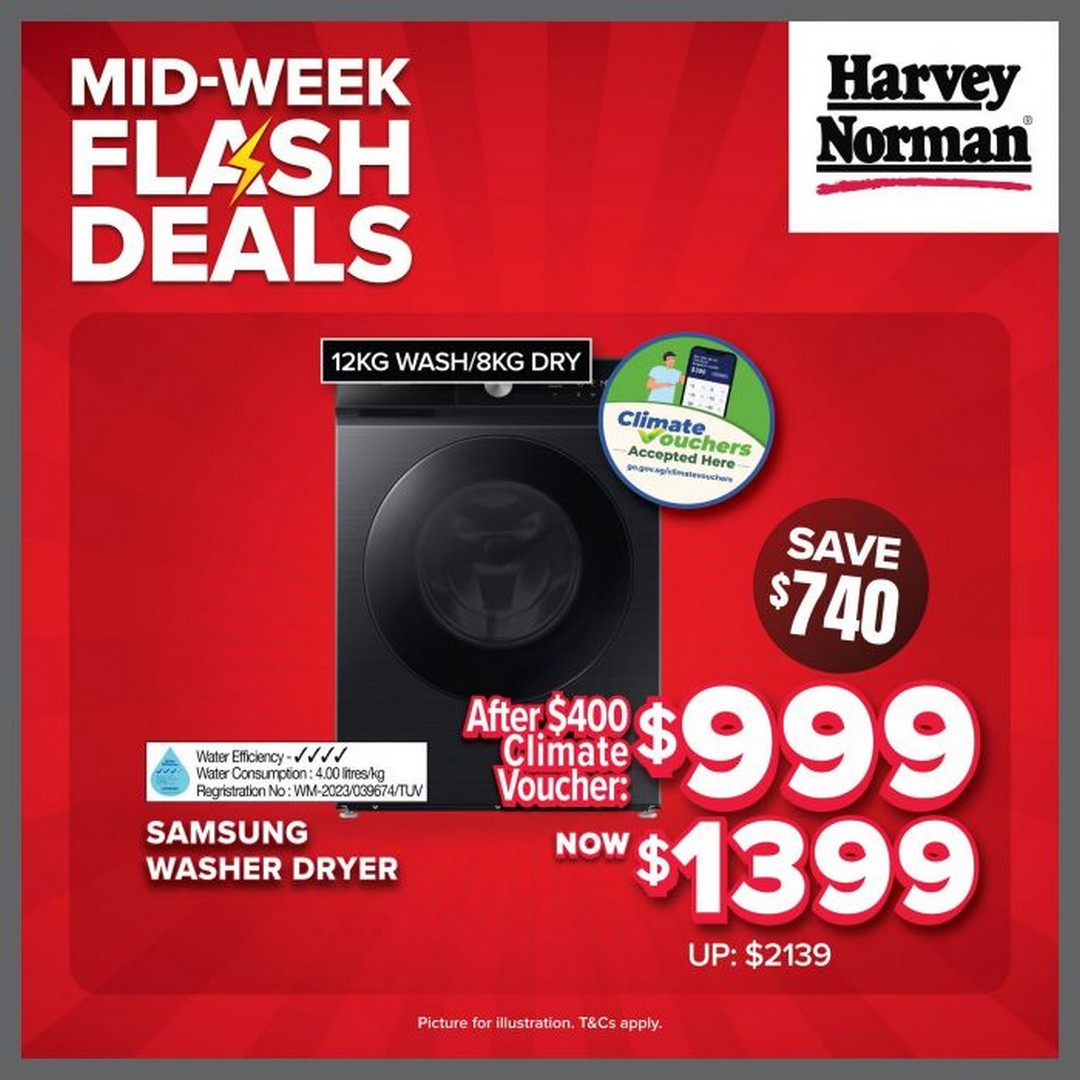 Harvey-Norman-Mid-Week-Flash-Deals-Up-to-70-OFF-4 26 August 2026: Harvey Norman Mid-Week Flash Deals: Up to 70% OFF on Electrical Appliances