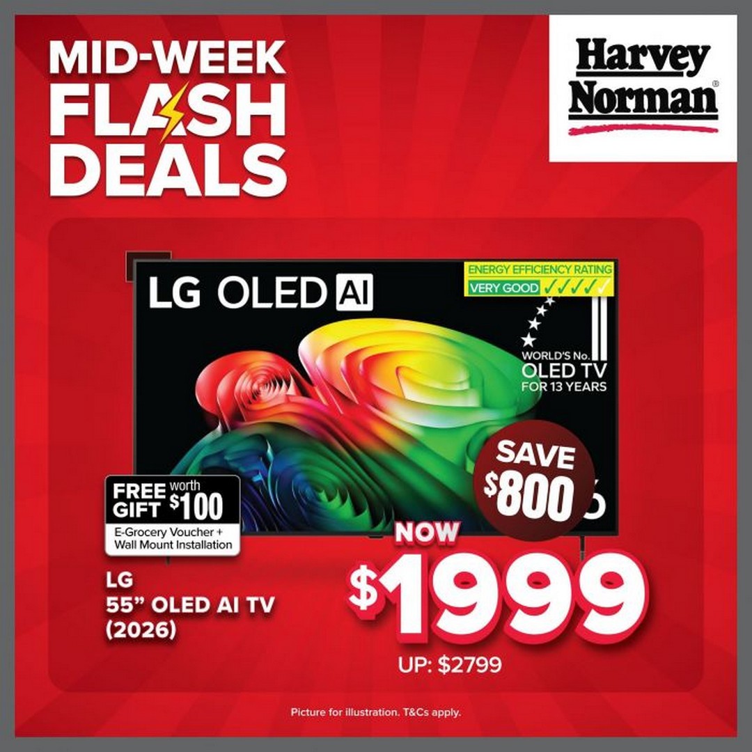 Harvey-Norman-Mid-Week-Flash-Deals-Up-to-70-OFF-6 26 August 2026: Harvey Norman Mid-Week Flash Deals: Up to 70% OFF on Electrical Appliances