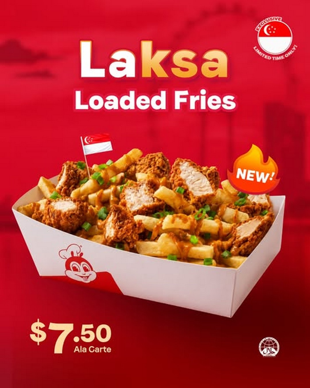 Jollibee-Singapore-Laksa-Chicken-Sandwich-Laksa-Loaded-Fries-Promotion-2 31 July 2026 onwards: Jollibee Singapore Laksa Chicken Sandwich & Laksa Loaded Fries Promotion – Limited Time National Day Menu Launch