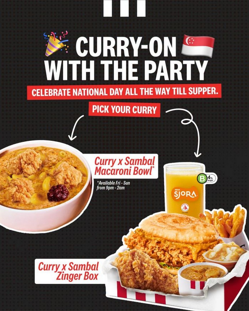 KFC-Singapore-National-Day-Promotion 6 August 2026 onwards: KFC Singapore National Day Promotion: Curry x Sambal Late-Night Supper Menu With Exclusive NDP-Inspired Meals Till 2AM