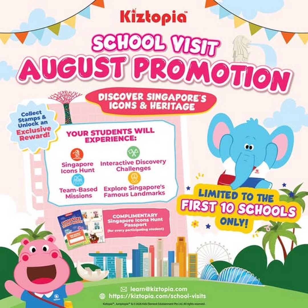 Kiztopia-Singapore-School-Heritage-Adventure-Promotion 3 August 2026 onwards: Kiztopia Singapore School Heritage Adventure Promotion – Interactive Singapore Icons Hunt with FREE Passport Rewards