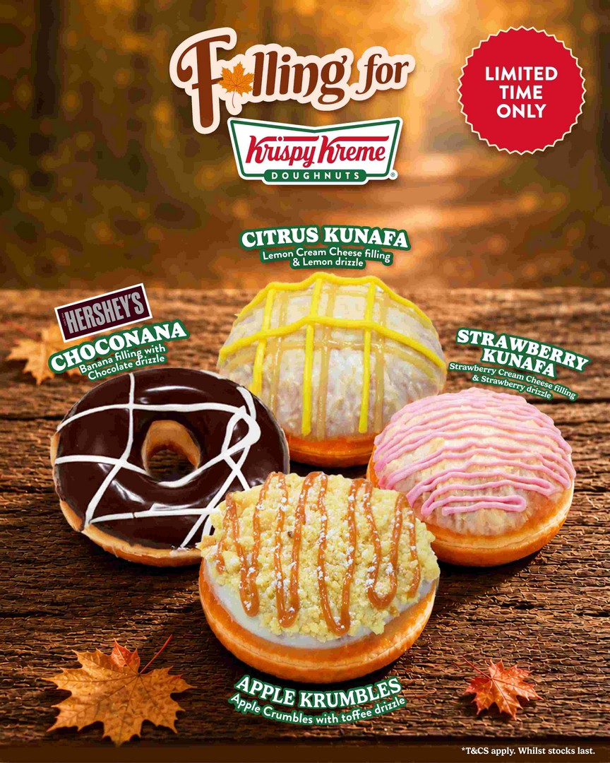 Krispy-Kreme-Singapore-Autumn-Series-Promotion 26 August-27 September 2026: Krispy Kreme Singapore Autumn Series Promotion – Buy 10 Doughnuts, Get 2 Original Glazed Doughnuts Free
