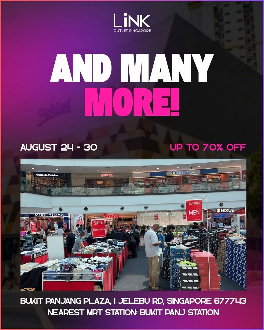 LINK-Outlet-Store-Singapore-Up-to-70-Off-Adidas-8 24-30 August 2026: LINK Outlet Store Singapore: Up to 70% Off Adidas, Under Armour, Puma, Waveline and Crocs at Bukit Panjang Plaza Atrium Sale