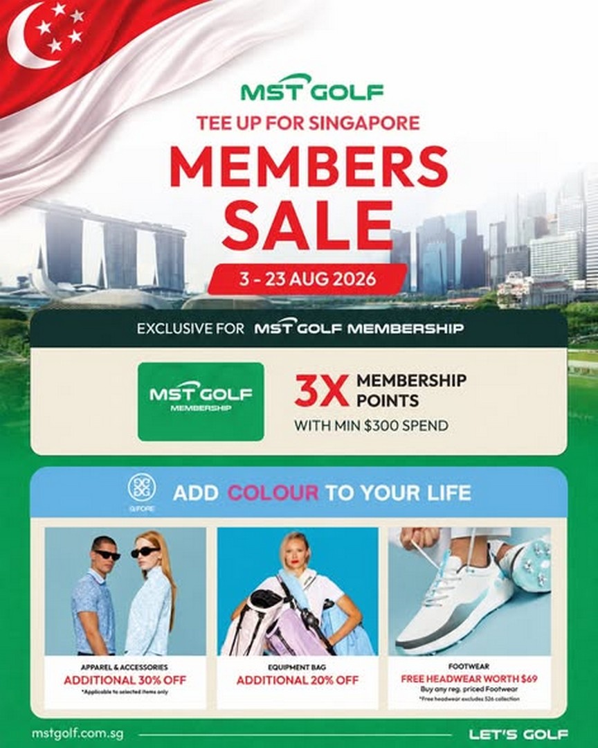 MST-Golf-Singapore-G-FORE-Members-Sale-1 Now till 23 August 2026: MST Golf Singapore: G/FORE Members Sale Promotion with 3X Points, Discounts on Apparel, Bags and Free Headwear Offer