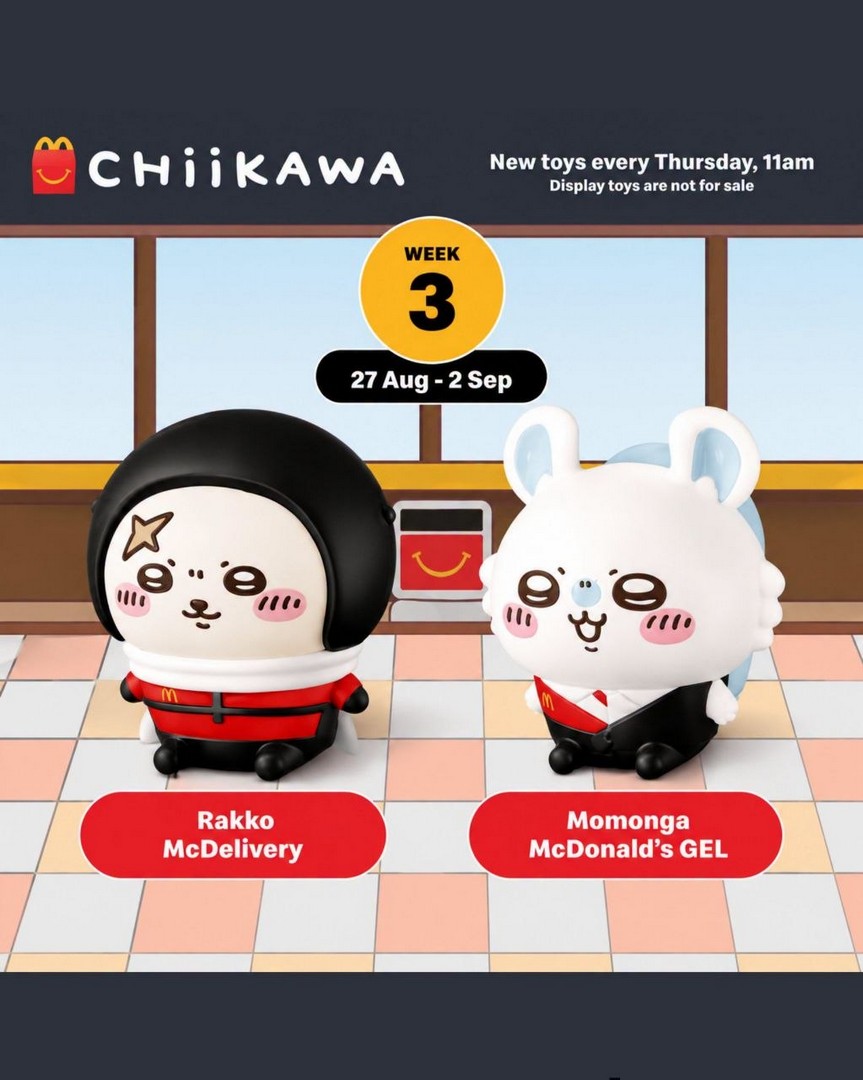 McDonalds-Singapore-Chiikawa-Happy-Meal-Promotion-2 13 August-10 September 2026: McDonald's Singapore Chiikawa Happy Meal Promotion – Collect 8 Limited-Edition Toys Across Four Weekly Drops