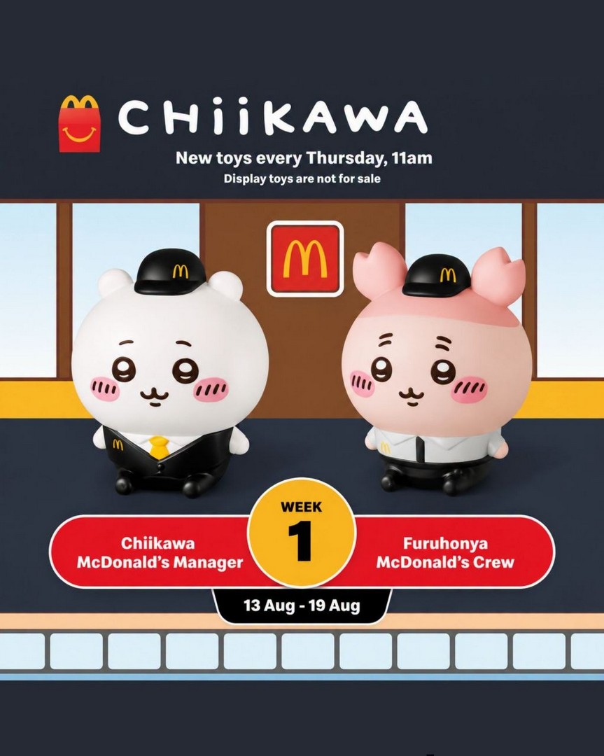 McDonalds-Singapore-Chiikawa-Happy-Meal-Promotion 13 August-10 September 2026: McDonald's Singapore Chiikawa Happy Meal Promotion – Collect 8 Limited-Edition Toys Across Four Weekly Drops