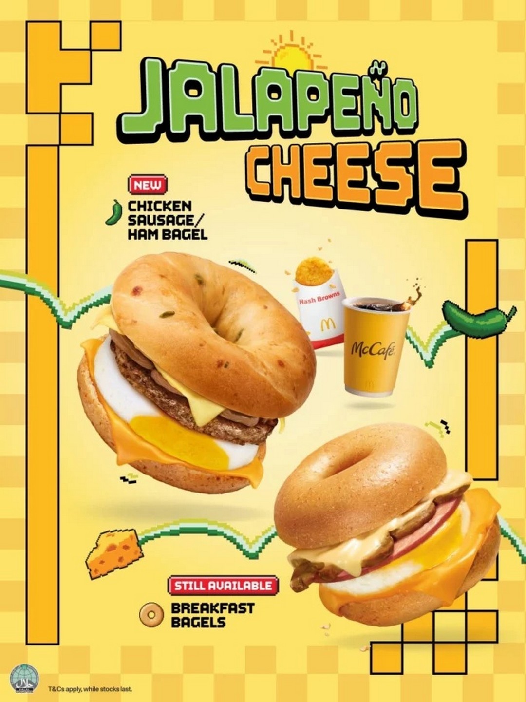 McDonalds-Singapore-Jalapeno-Cheese-Bagel-Promotion 29 August 2026 onwards: McDonald’s Singapore: Jalapeño Cheese Bagel Promotion With $3 Deal Through Bagel Town Game