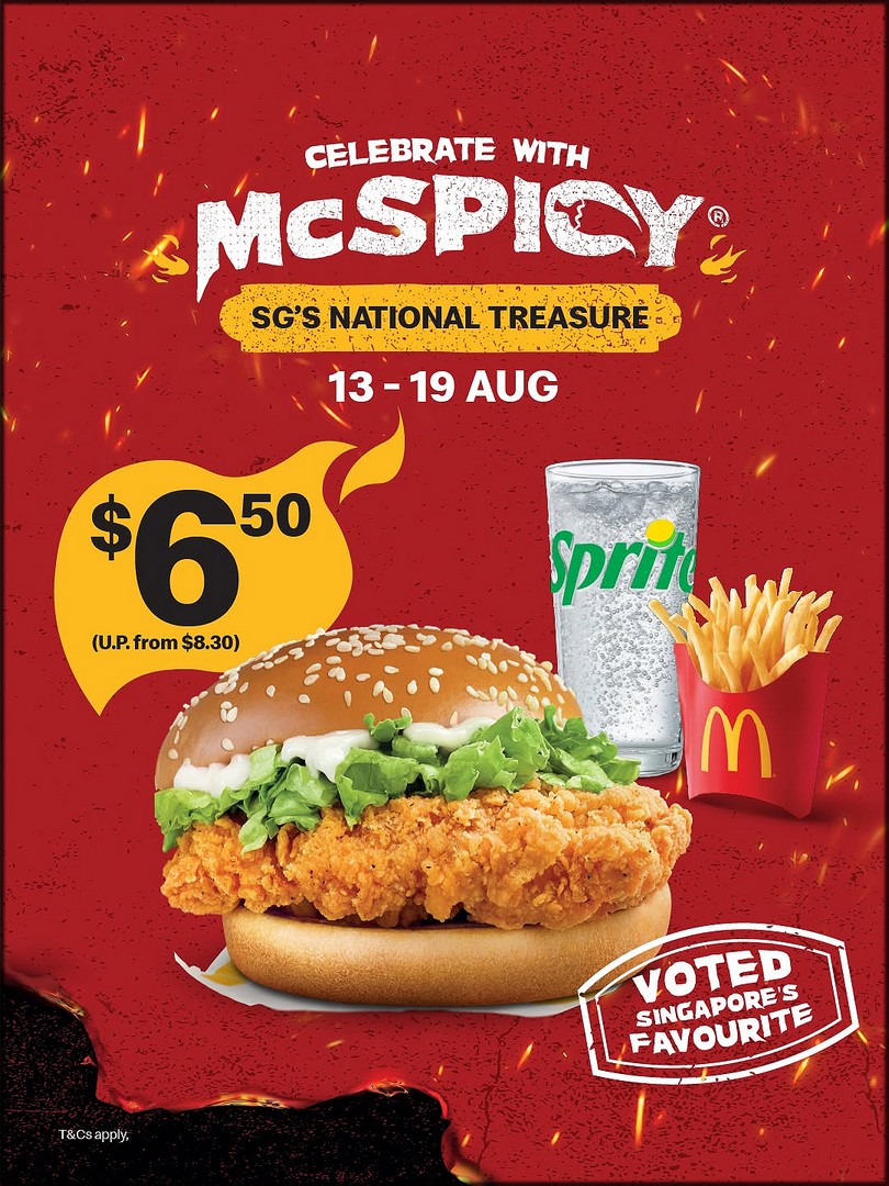 McDonalds-Singapore-McSpicy-6.50-Meal-Deal 13-19 August 2026: McDonald’s Singapore: McSpicy $6.50 Meal Deal Promotion for a Limited Time
