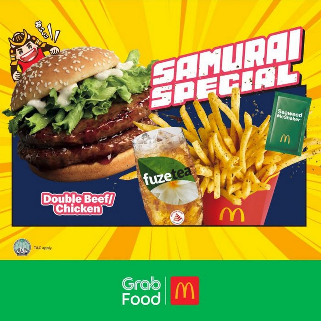 McDonalds-Singapore-Samurai-Special-with-Samurai-Burger 21 August 2026 onwards: McDonald’s Singapore: Samurai Special with Samurai Burger, Seaweed McShaker Fries and New Katsu Chicken Tenders: GrabFood Delivery Promotion
