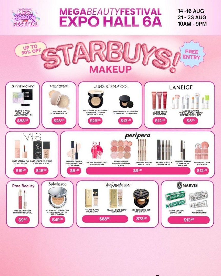 Mega-Beauty-Festival-Singapore-Free-Entry-Beauty-Sale-3 14-16 & 21-23 August 2026: Mega Beauty Festival Singapore: Free-Entry Beauty Sale and Shopping Promotion at Singapore EXPO