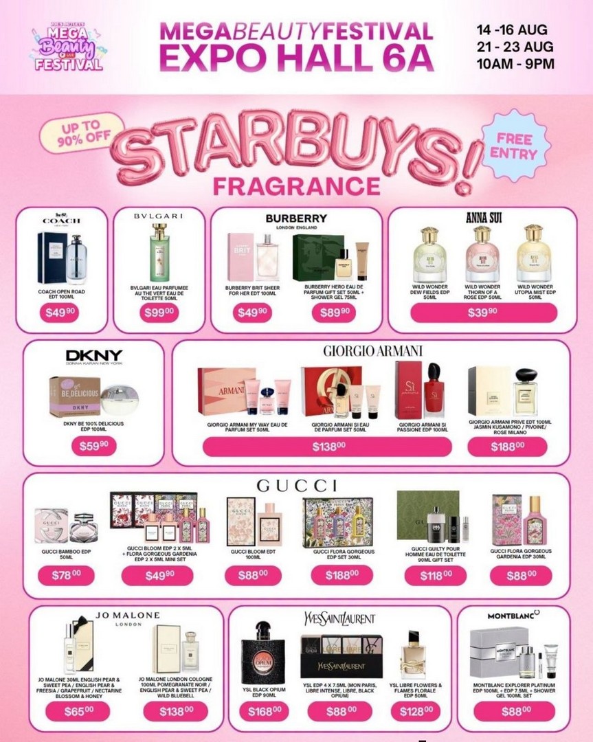 Mega-Beauty-Festival-Singapore-Free-Entry-Beauty-Sale 14-16 & 21-23 August 2026: Mega Beauty Festival Singapore: Free-Entry Beauty Sale and Shopping Promotion at Singapore EXPO