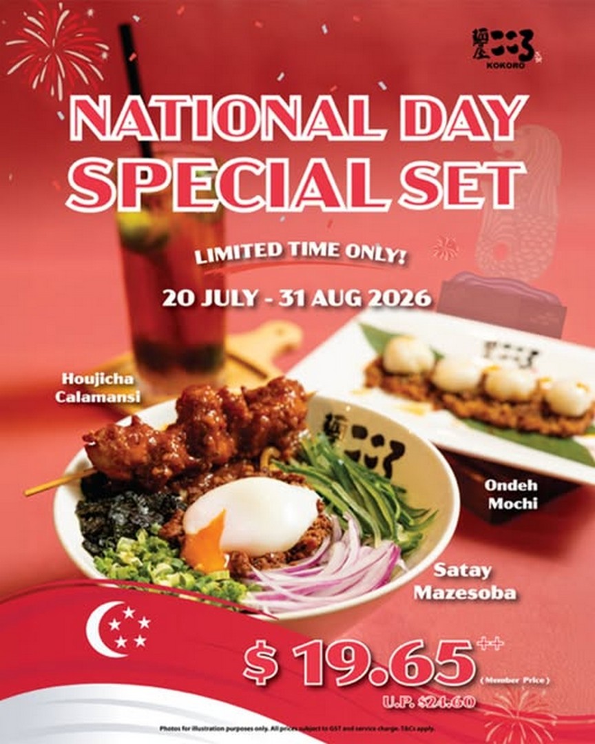 Menya-Kokoro-National-Day-Promotion 20 July-31 August 2026: Menya Kokoro National Day Promotion: Enjoy Limited-Time Local Flavours Special Set at $19.65++