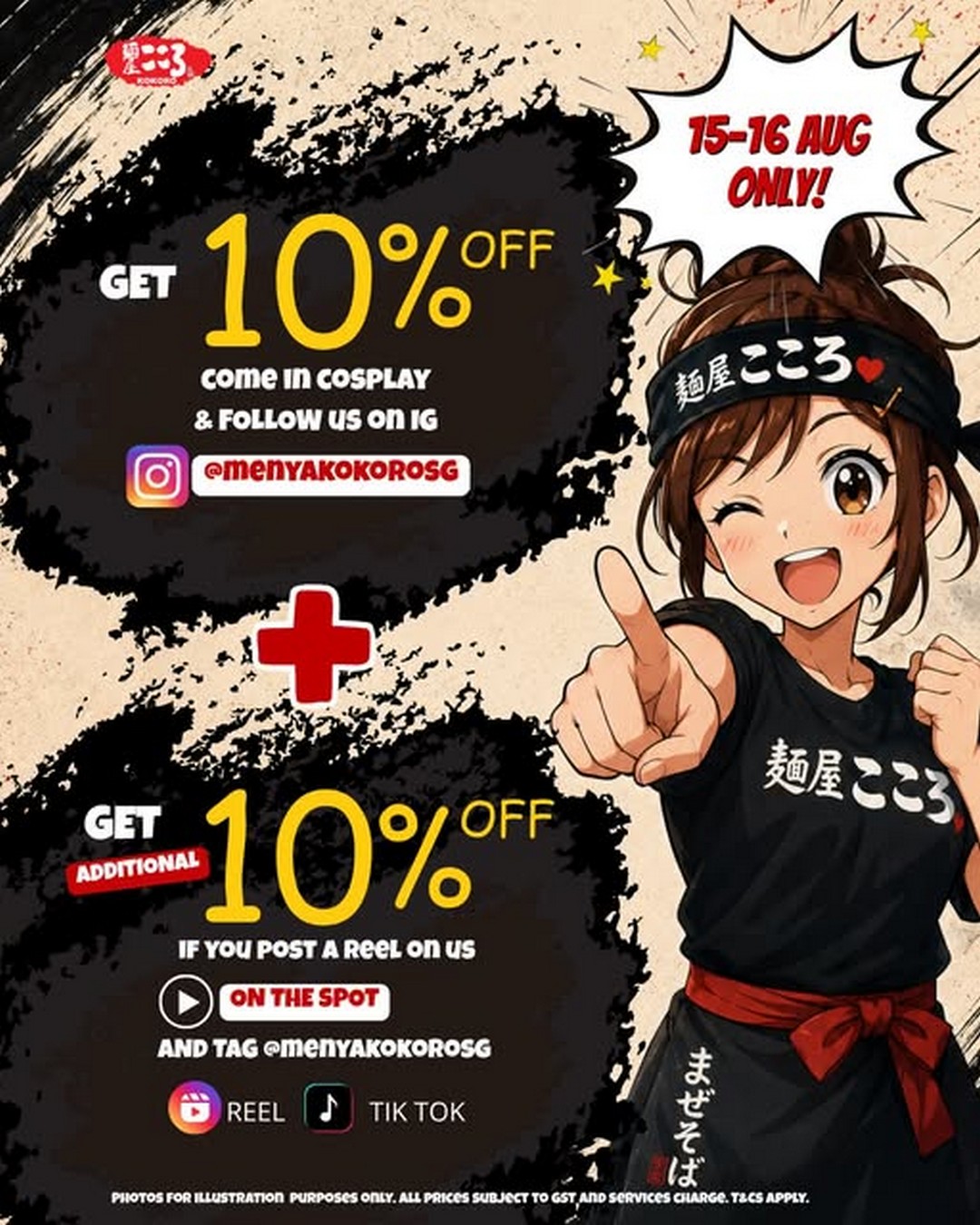 Menya-Kokoro-Singapore-Cosplay-Weekend-Promotion 15-16 August 2026: Menya Kokoro Singapore: Cosplay Weekend Promotion with Up to 20% OFF at Suntec City