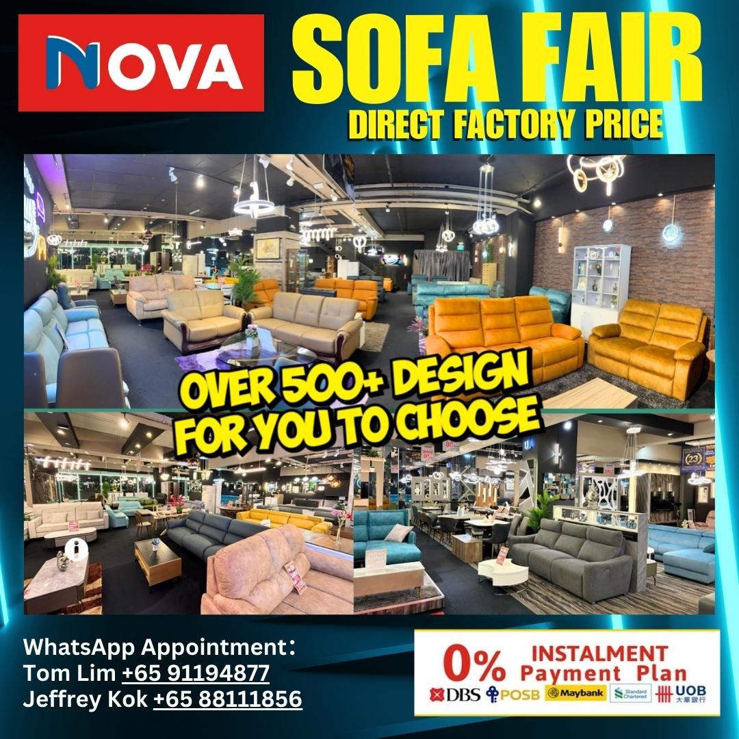 NOVA-Furnishing-Singapores-Largest-Sofa-Clearance-Promotion-5 21-23 August 2026: NOVA Furnishing: Singapore’s Largest Sofa Clearance Promotion with Up to 80% Off and Sofas from RM299