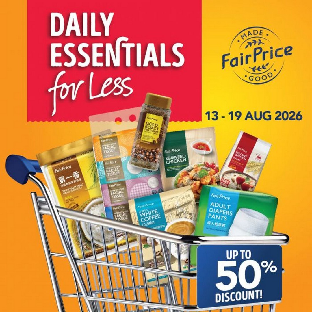 NTUC-FairPrice-Daily-Essentials-Promotion-with-Up-to-56-Off 13-19 August 2026: NTUC FairPrice: Daily Essentials Promotion with Up to 56% Off on Everyday Groceries and Household Items
