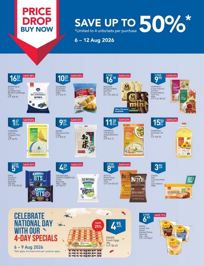 NTUC-FairPrice-Weekly-Promotion-–-Up-to-50-Off 6-12 August 2026: NTUC FairPrice Weekly Promotion – Up to 50% Off Grocery Sale with Buy 1 Free 1 Deals Across Singapore