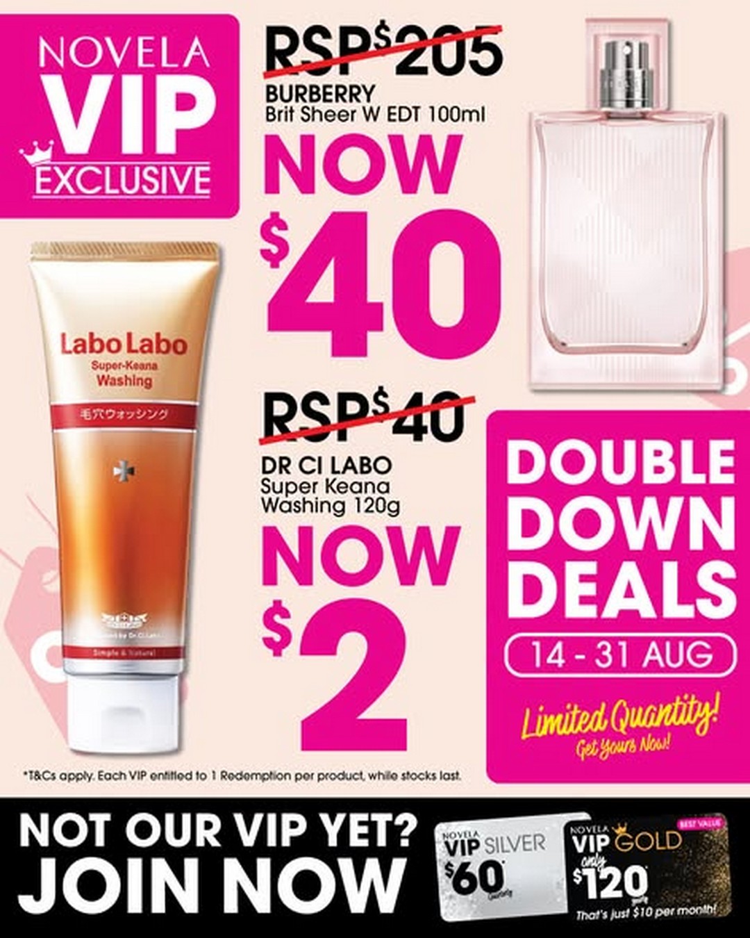 Novela-Singapore-VIP-Limited-Privilege-Promotion-2 14-31 August 2026: Novela Singapore: VIP Limited Privilege Promotion on Burberry Fragrance and DR.CI Skincare from $2