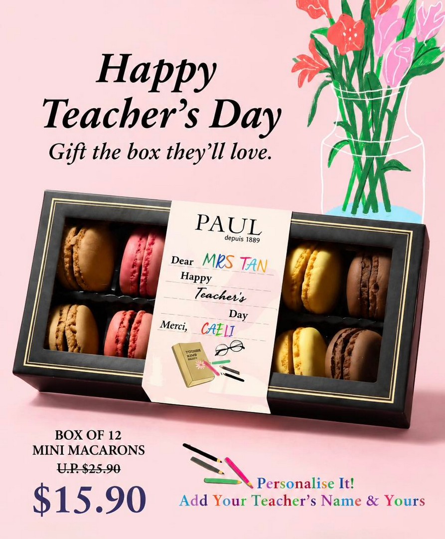 PAUL-Singapore-Teachers-Day-Mini-Macarons-Promotion 20 August-7 September 2026: PAUL Singapore: Teacher’s Day Mini Macarons Promotion at $15.90 with Personalised Gift Box