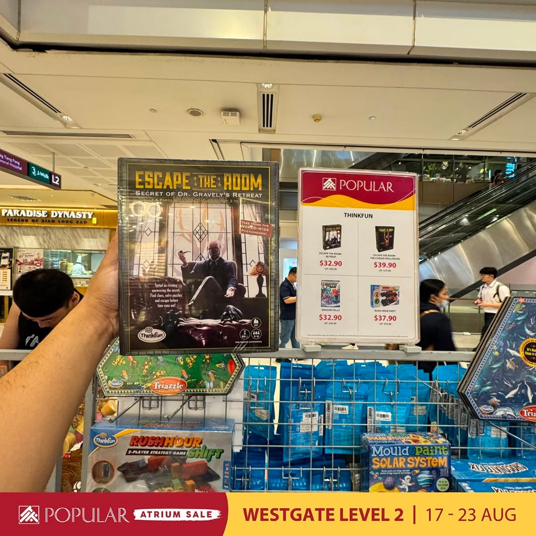 POPULAR-Atrium-Sale-at-Westgate-with-Up-to-70-Off-13 19-23 August 2026: POPULAR Bookstore Singapore: POPULAR Atrium Sale at Westgate with Up to 70% Off Books, Stationery and More