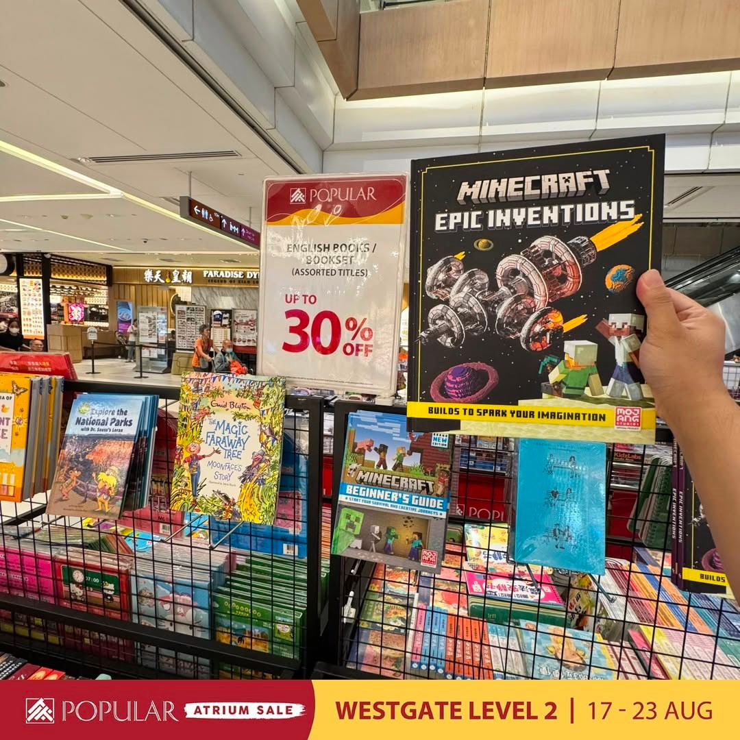 POPULAR-Atrium-Sale-at-Westgate-with-Up-to-70-Off-16 19-23 August 2026: POPULAR Bookstore Singapore: POPULAR Atrium Sale at Westgate with Up to 70% Off Books, Stationery and More