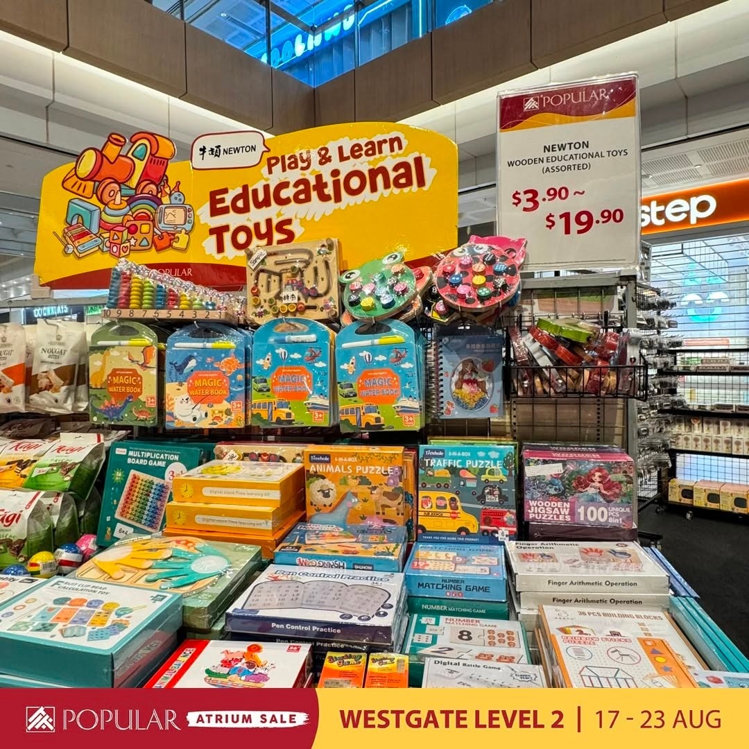 POPULAR-Atrium-Sale-at-Westgate-with-Up-to-70-Off-19 19-23 August 2026: POPULAR Bookstore Singapore: POPULAR Atrium Sale at Westgate with Up to 70% Off Books, Stationery and More