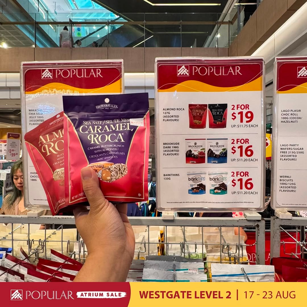 POPULAR-Atrium-Sale-at-Westgate-with-Up-to-70-Off-24 19-23 August 2026: POPULAR Bookstore Singapore: POPULAR Atrium Sale at Westgate with Up to 70% Off Books, Stationery and More