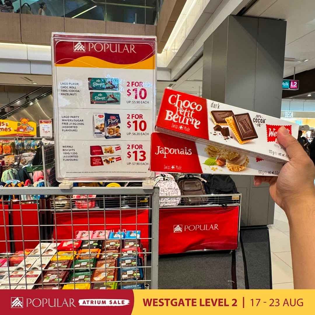 POPULAR-Atrium-Sale-at-Westgate-with-Up-to-70-Off-26 19-23 August 2026: POPULAR Bookstore Singapore: POPULAR Atrium Sale at Westgate with Up to 70% Off Books, Stationery and More