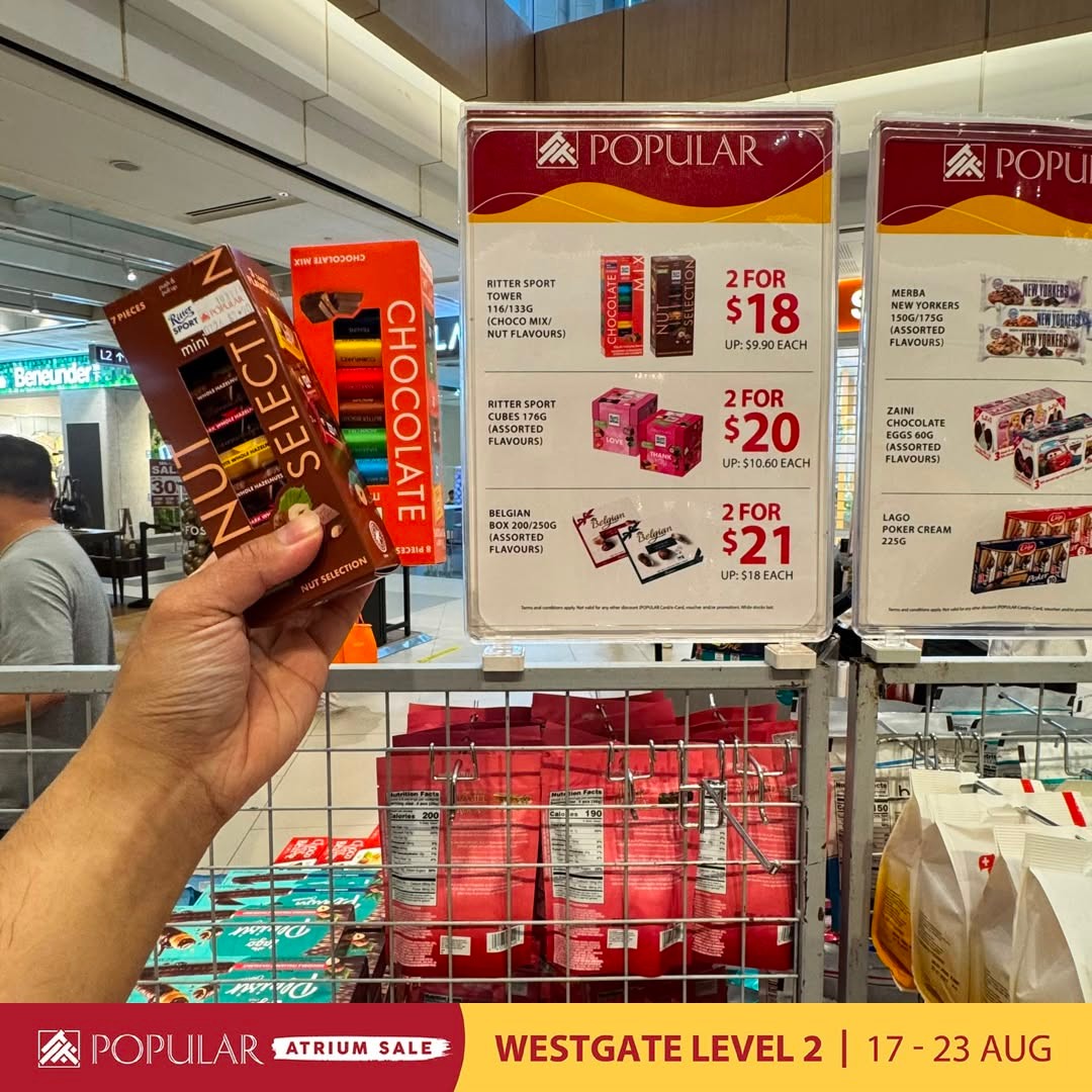 POPULAR-Atrium-Sale-at-Westgate-with-Up-to-70-Off-28 19-23 August 2026: POPULAR Bookstore Singapore: POPULAR Atrium Sale at Westgate with Up to 70% Off Books, Stationery and More