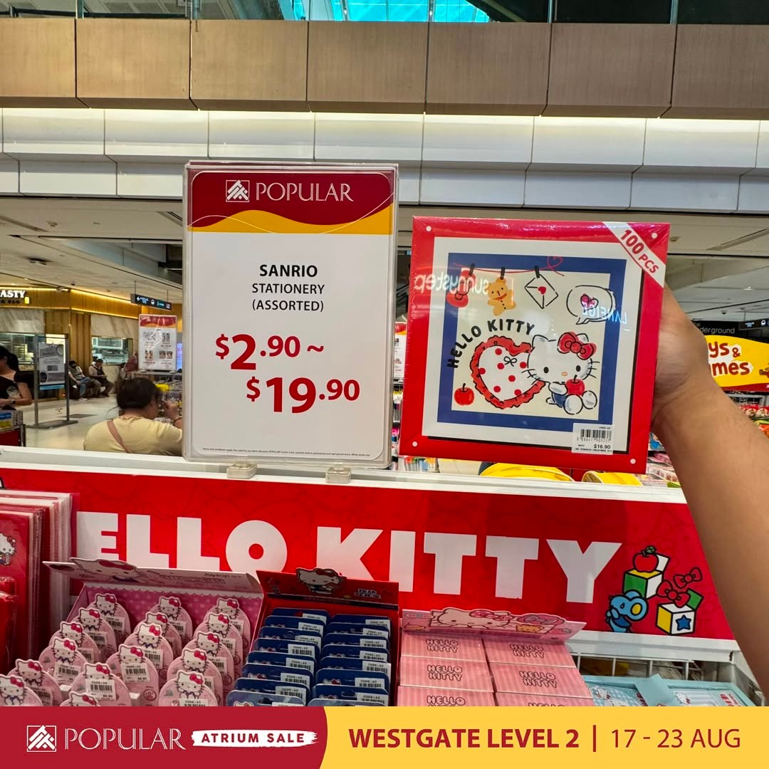POPULAR-Atrium-Sale-at-Westgate-with-Up-to-70-Off-30 19-23 August 2026: POPULAR Bookstore Singapore: POPULAR Atrium Sale at Westgate with Up to 70% Off Books, Stationery and More