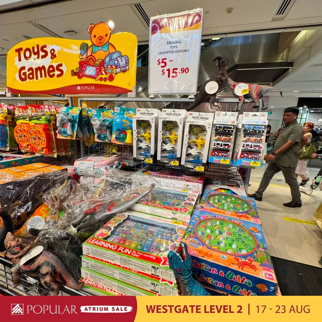 POPULAR-Atrium-Sale-at-Westgate-with-Up-to-70-Off-4 19-23 August 2026: POPULAR Bookstore Singapore: POPULAR Atrium Sale at Westgate with Up to 70% Off Books, Stationery and More