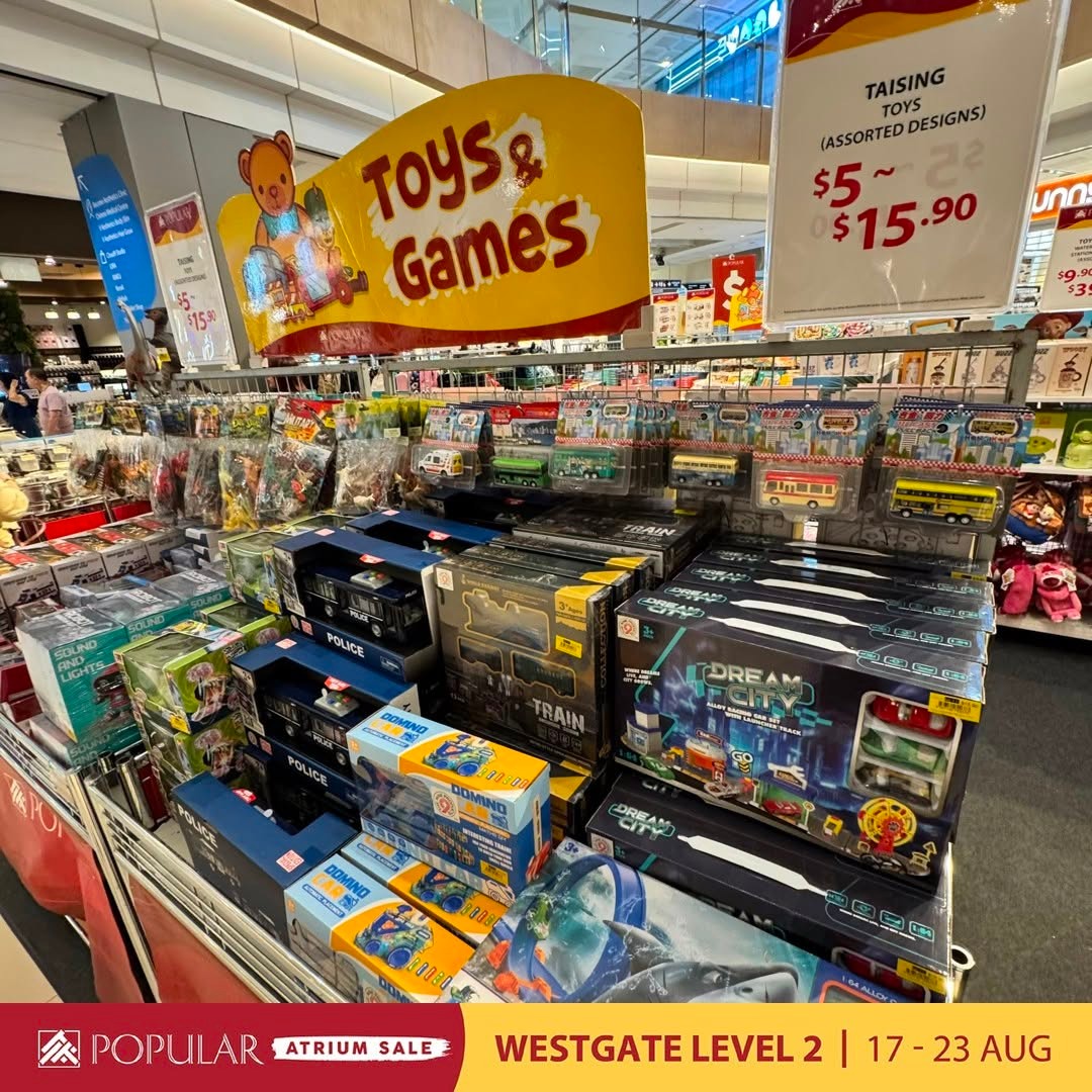 POPULAR-Atrium-Sale-at-Westgate-with-Up-to-70-Off-6 19-23 August 2026: POPULAR Bookstore Singapore: POPULAR Atrium Sale at Westgate with Up to 70% Off Books, Stationery and More