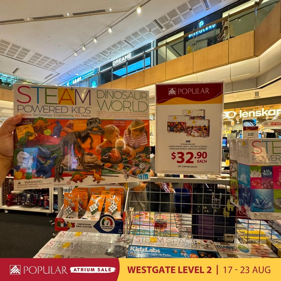 POPULAR-Atrium-Sale-at-Westgate-with-Up-to-70-Off-9 19-23 August 2026: POPULAR Bookstore Singapore: POPULAR Atrium Sale at Westgate with Up to 70% Off Books, Stationery and More